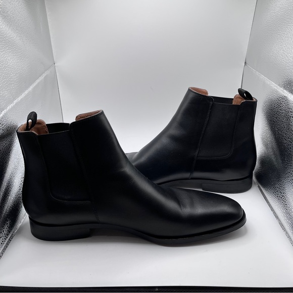 BOSS Derrk Chelsea Boot (Men) black leather size 9.5 slip on comfort luxury main image 4